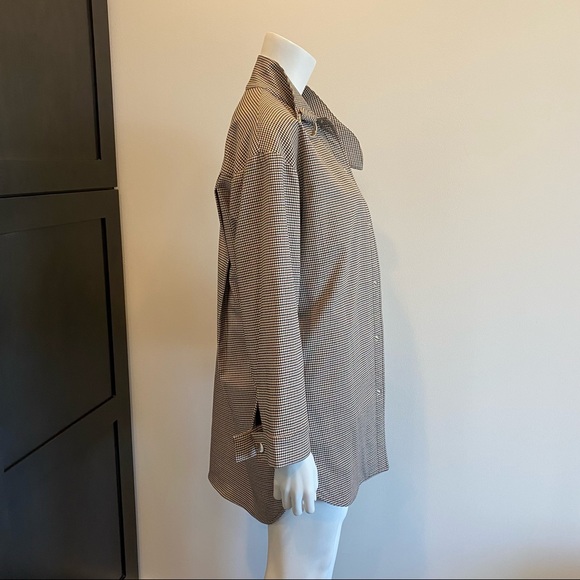 Maje Plaid Quilted Lining Shirt Jacket - Picture 6 of 7